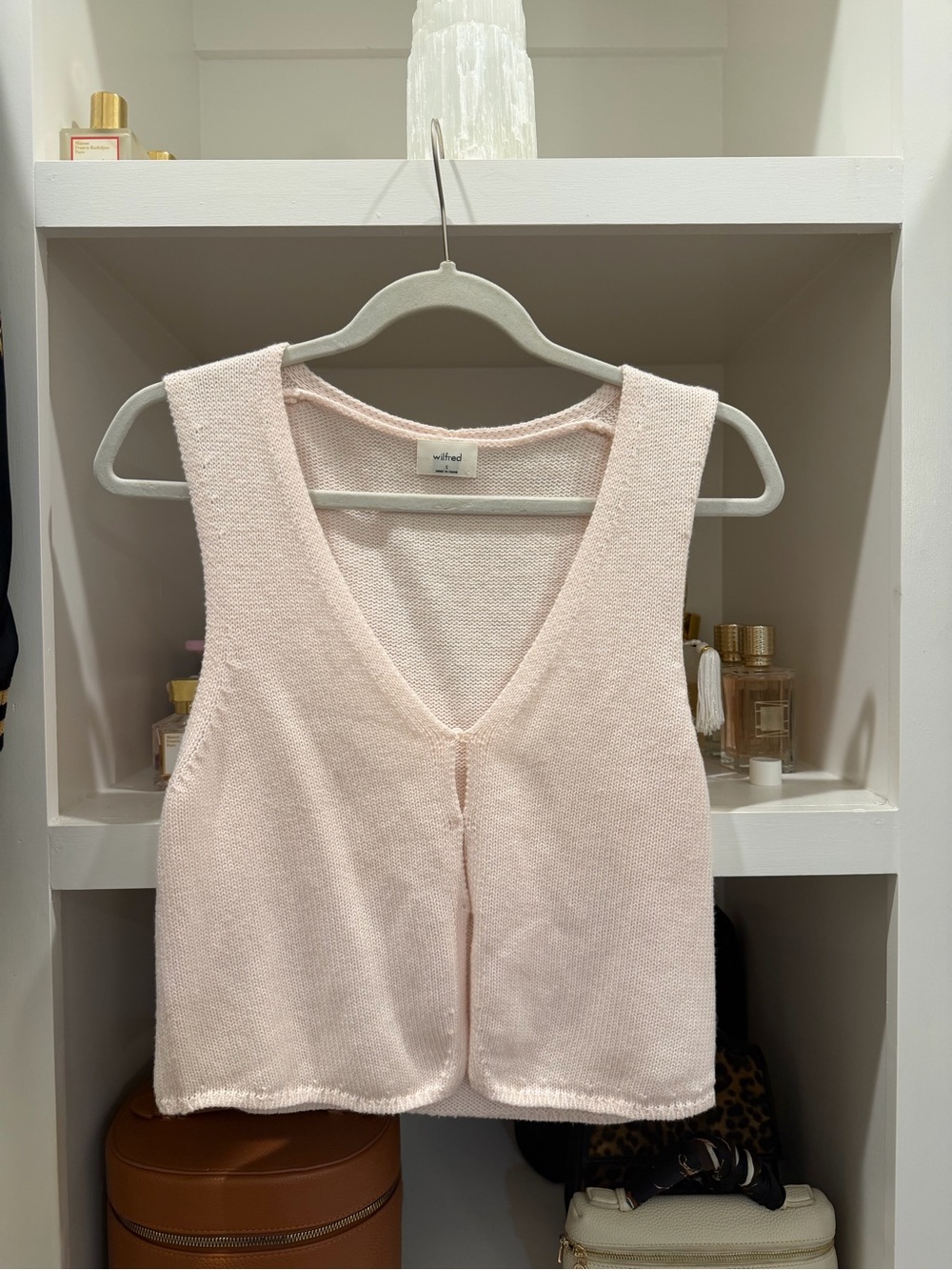 Aritzia Basque Sweater Top - Pink